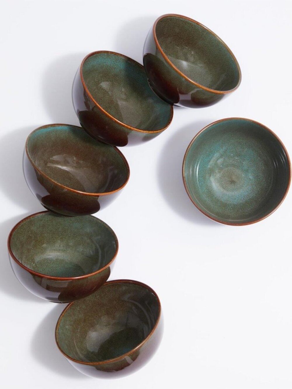 Set of 6 Stoneware Cereal & Soup Bowls, 5.5 Inch, 22 Oz - Durable & Stylish